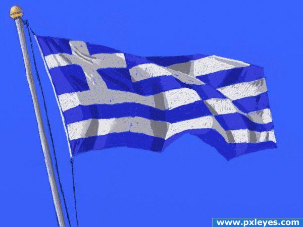 Creation of 28-Greek flag: Final Result